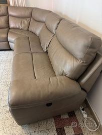 Divano Chateau D'Ax, pelle, angolare 5 posti