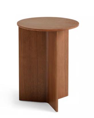 Tavolino Slit table HAY diametro 35 in noce