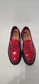 mocassino pelle rosso di Harris pregiata marca 
