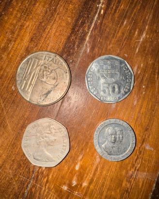 Lotto monete italiane e straniere vintage pre-euro