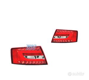 FANALI AUDI A6 04-08 ROSSO BIANCO LED