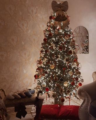 Albero edg cristallo 210 cm con led (senza tronco)