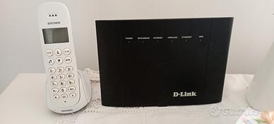 telefono cordless Brondi e modem D-Link 