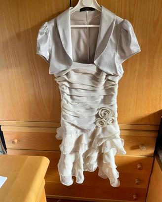 Vestito cerimonia beige Rinascimento