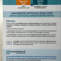 libro test di medicina all'Università Cattolica 