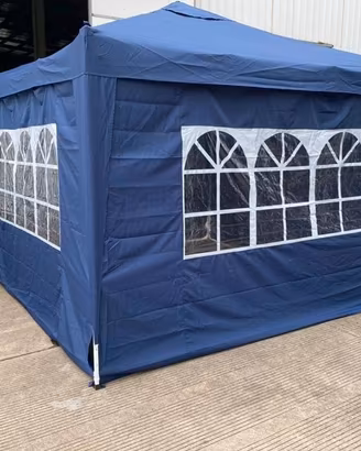 Gazebo blu pieghevole 3x3