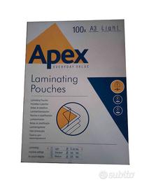 Fellowes Apex - Confezione da 100 buste di plastif