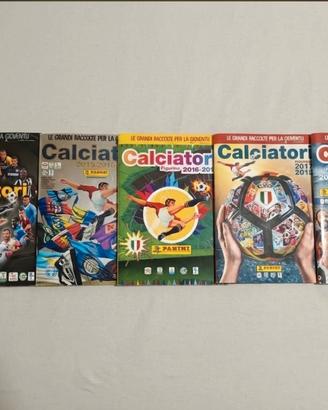 album calciatori panini dal 2014-2015 al 2018-2019