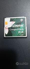 Scheda CF  compact flash da 8gb