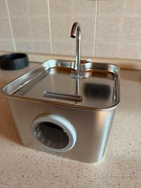 Fontanella per gatti in acciaio inox