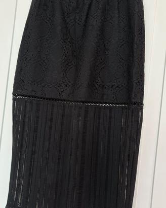 Gonna PINKO midi nera traforata