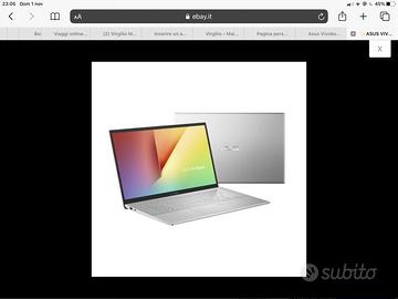 NOTEBOOK ASUS Vivobook 15 S512JP-EJ033t, nuovo