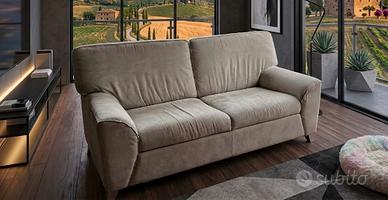 Divano 2 posti moderno - Tessuto beige/tortora