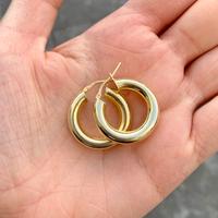 Orecchini a cerchio grossi argento placcato oro