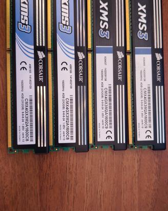 4x2GB RAM DDR3 Corsair XMS3 1600MHz (Totale 8GB

