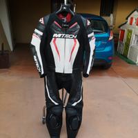 tuta moto 50 divisibile mtech in pelle