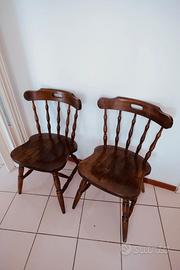 Sedie in legno massello americano vintage