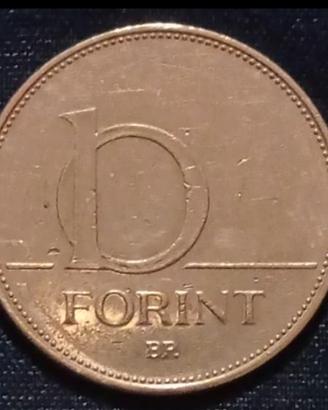 Moneta da 10 Forint del 2005 Ungheria 