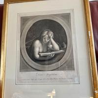 Stampa antica Diva Magdalena Correggio Parma
