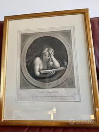 Stampa antica Diva Magdalena Correggio Parma