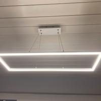 Lampadario a led design rettangolare