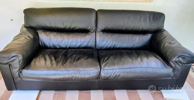 divano due posti in pelle nera FRAU originale
