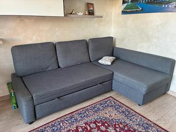 Divano letto angolare con contenitore