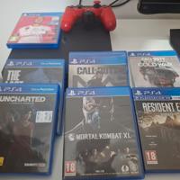  PS4 compresa di pad,giochi e cavi