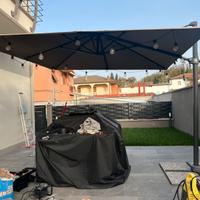 Ombrellone da giardino 3x3 completo di luci