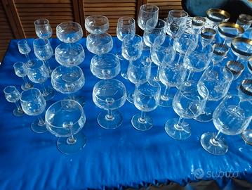 Set di bicchieri in cristallo anni ’70 – Vintage