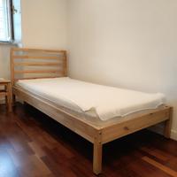 Letto singolo ,materasso ,rete e accessori 
