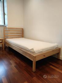 Letto singolo ,materasso ,rete e accessori 