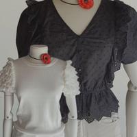 Set 2 bluse con volant donna