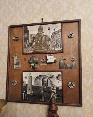 Quadro collage di sordi alberto