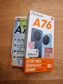 Smartphone Zte Blade A76 5G 128GB 4+4 RAM nuovo,