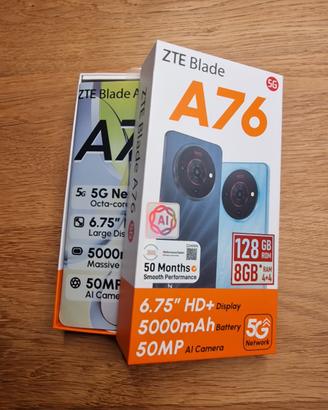 Smartphone Zte Blade A76 5G 128GB 4+4 RAM nuovo,
