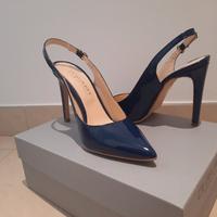 Décolleté vernice Blu- OLGA RUBINI