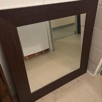 Specchiera con cornice in legno wenghe’