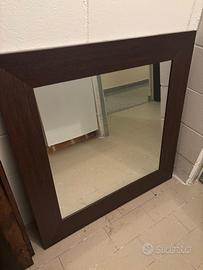 Specchiera con cornice in legno wenghe’