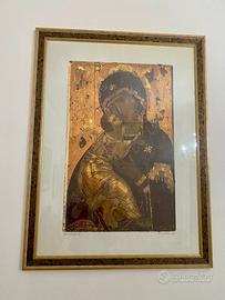 Quadro Icona Madonna di Vladimir - Cornice Artigia