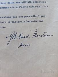 autografo cardinale Montini 
