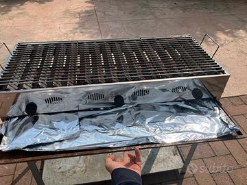 Barbecue , griglia a GAS 80 × 40 cm inox