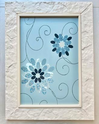 Quadro con fiori laccato bianco 🌼✨