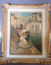 Maschere veneziane, dipinto firmato Privato