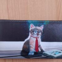 Simpatico portafoglio gatto 20x10