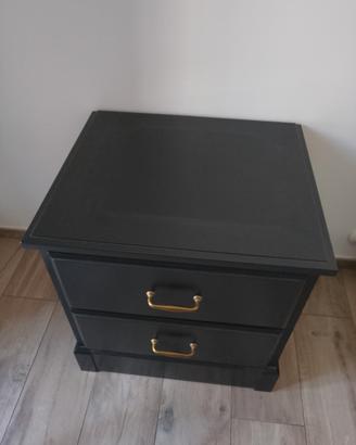comodino nero nuovo