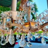 lampadario in cristallo vintage