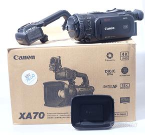 VIDEOCAMERA DIGITALE 4K CANON XA70. GARANZIA.