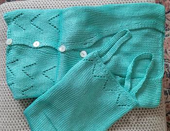 completo cardigan canotta in seta cotone 