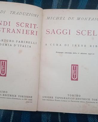 saggi scelti - Michel De Montaigne - UTET 1942